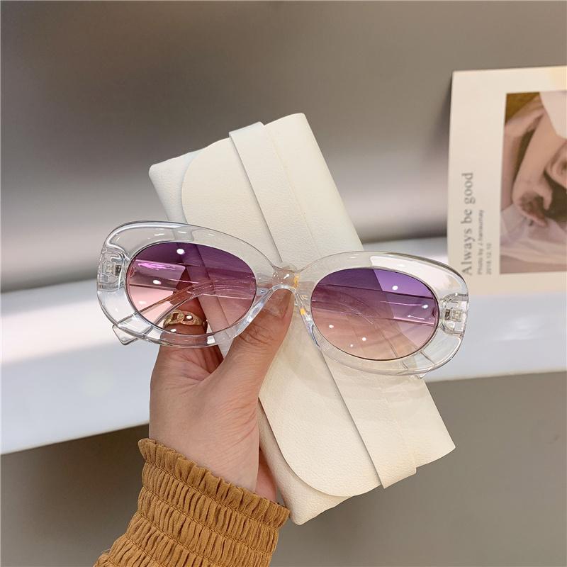 New Large Oval Frame Sunglasses UV400 Vintage Fashion for Men and Women Trendy Eyewear