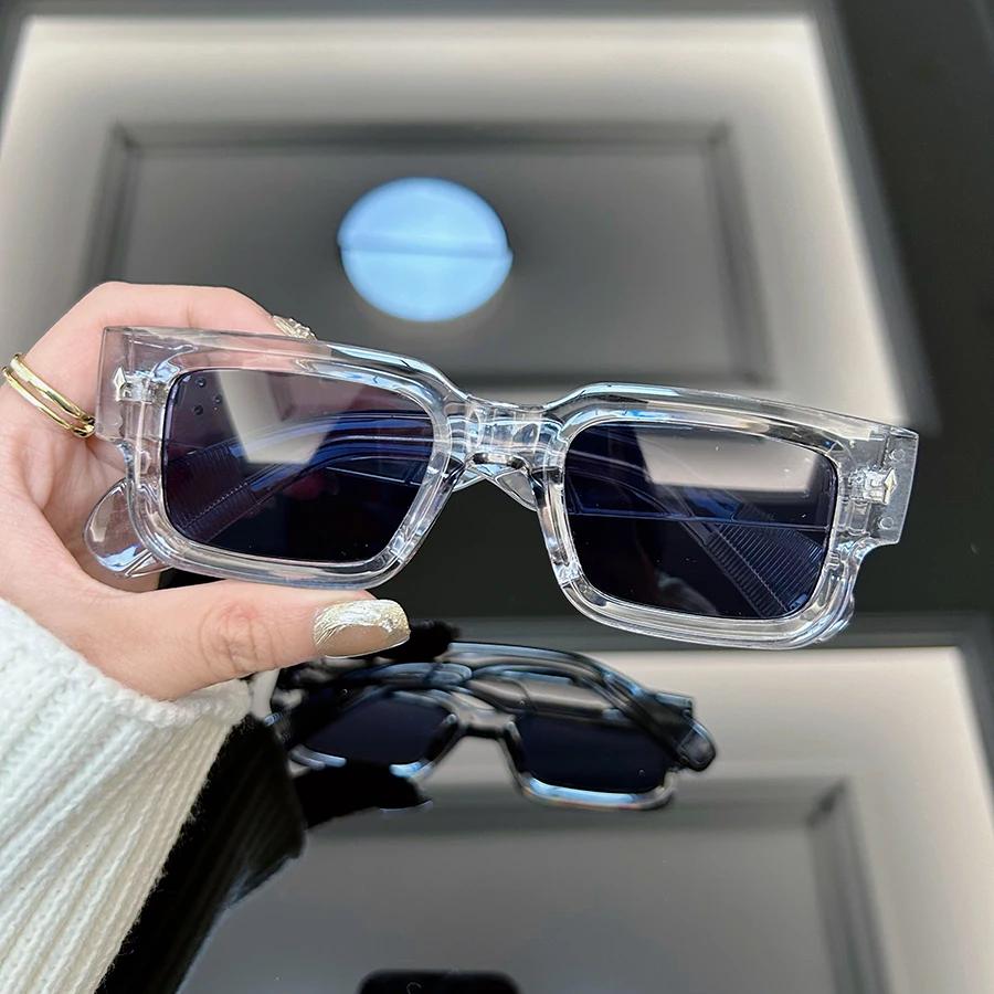 Fashion Square Sunglasses Men Women Brand Designer Retro Sun Glasses Male Female Rectangle Frame Vintage Rivet