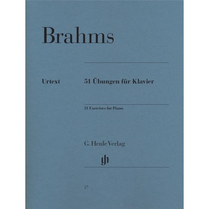 Recueil pour Piano - 51 Übungen - Johannes Brahms - Édition Urtext - G. Henle Verlag HN27