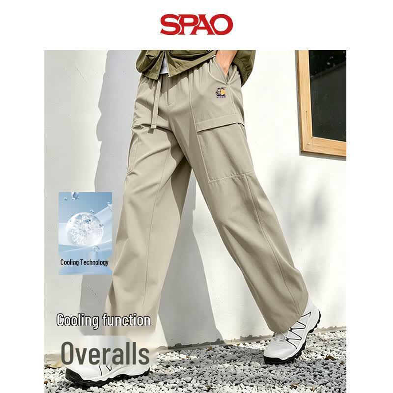 SPAO Men s Retro Cool Ice Silk Cargo Pants L