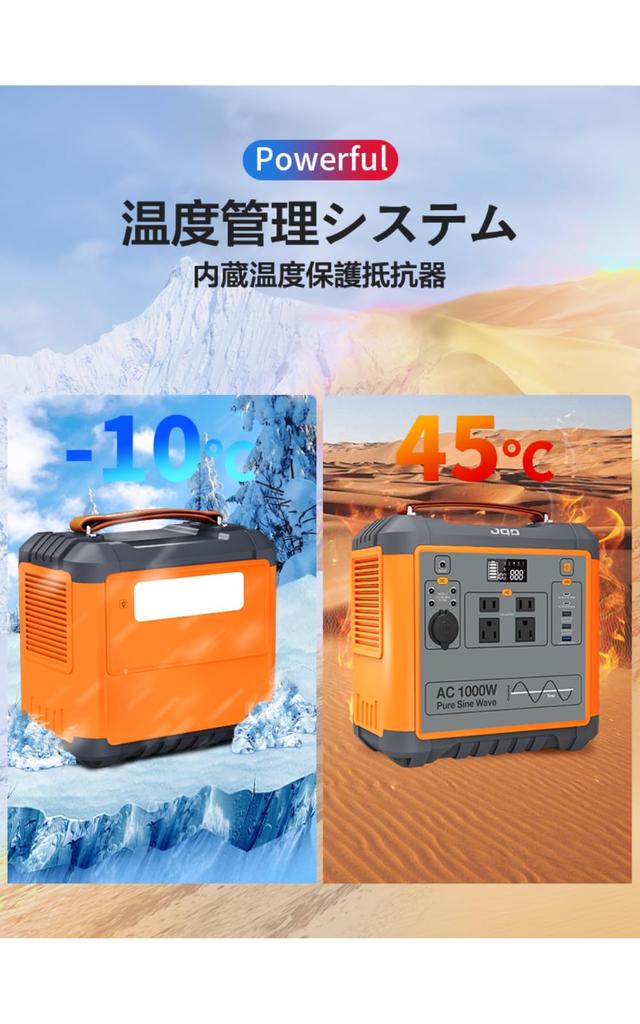 JQB Portable Power Station P1000 High Home Outdoor Backup Power Pure Sine Wave AC Output LED 12V Vehicle Emergency 6 14 MPPT Solar Charging