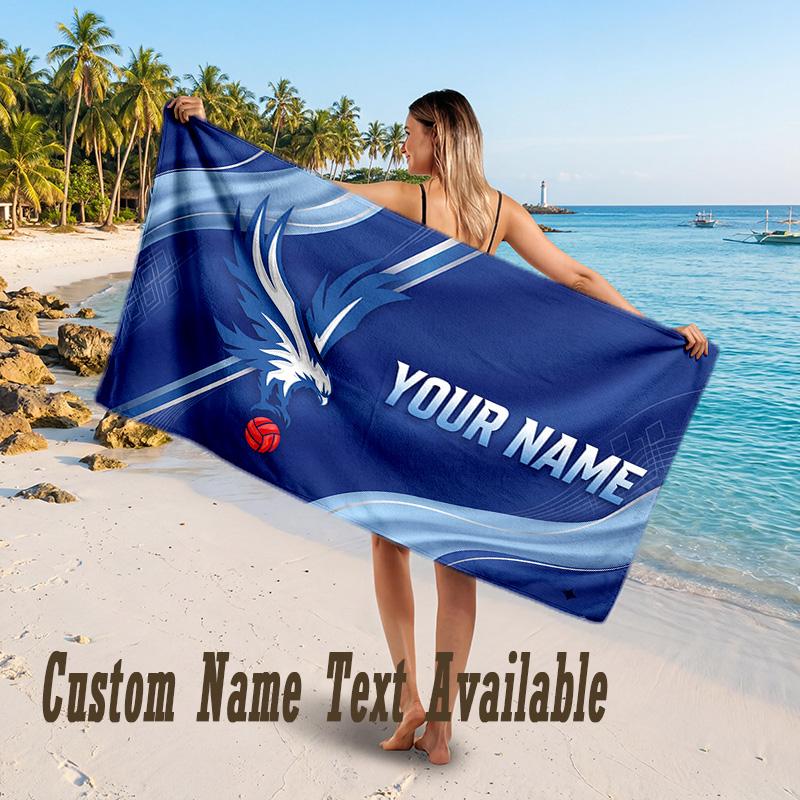 Crystal Palace Design Beach Towel Custom Text Large Towel for Beach Vacation