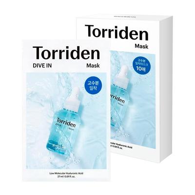 DIVE-IN Low Molecular Hyaluronic Acid Mask Pack 10 pezzi, Kbeauty, campione
