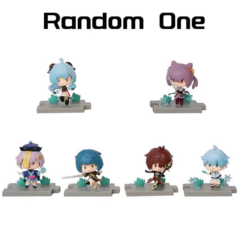 Genshin Impact Figure Paimon Zhongli Klee Statues Cute Anime Genshin Action Figurine Sculpture Room Decoration Desk Accessories