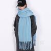 Solid Color Scarf For Women Super Thick Warm In Winter Big Shawl Plush White Snow Scarf  Design Unisex Foulard