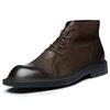 Martin Boots Men'S Medium-Top Retro British Boots Men'S Short Boots Low-Top Soft-Soled Leather Shoes Winter Tooling Boots Men'S