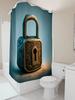 Vintage Lock Shower Curtain | Unique and Artistic Bathroom Decor
