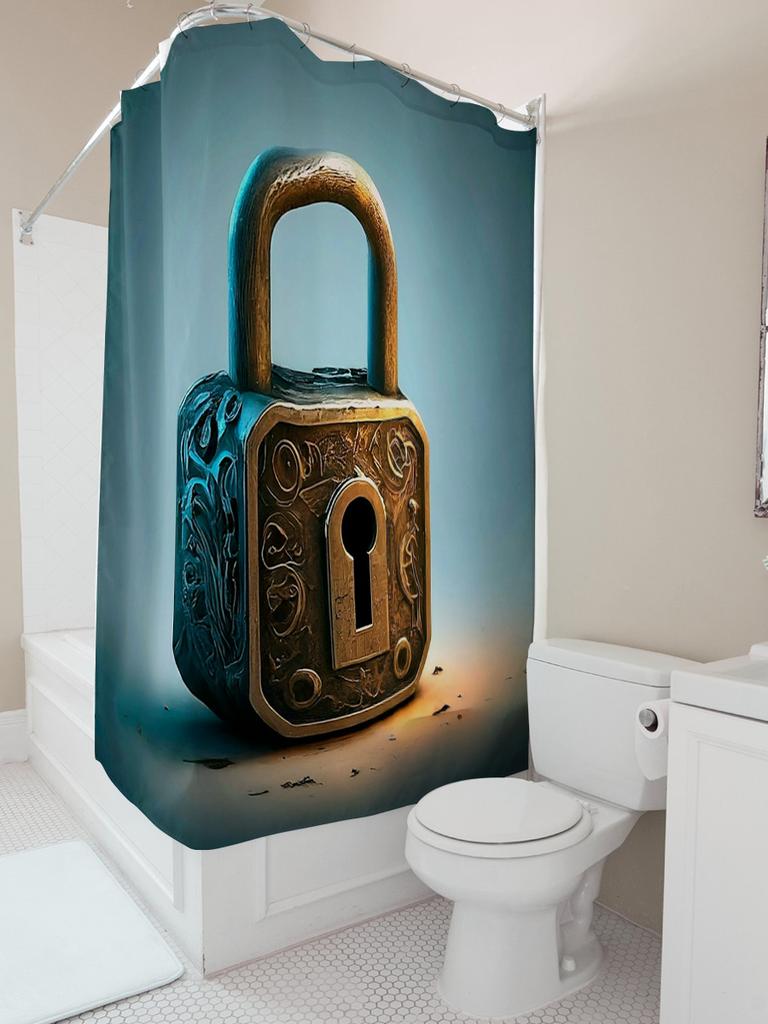 Vintage Lock Shower Curtain | Unique and Artistic Bathroom Decor