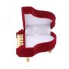 Portable Jewelry Box Piano Shaped Clamshell Earrings Necklace Rings Gift Travel Storage Case