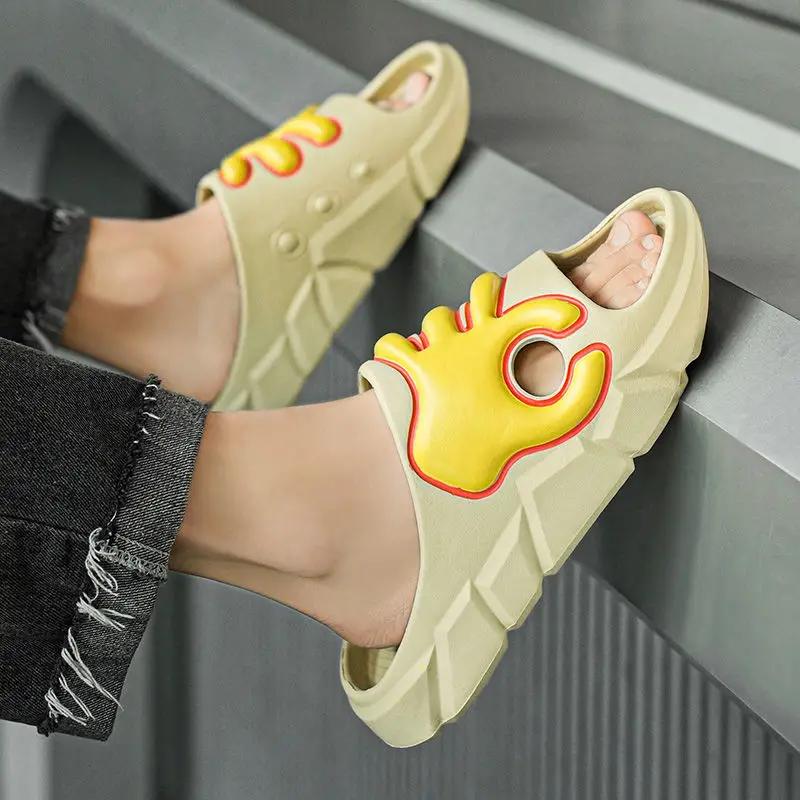 Fashion Soft Slippers for Men Beach Sabot Shoes Cheap Liquidation Comfortable Trend 2025 Adult Low Price Y2k Mascullino Fun Sandals Man