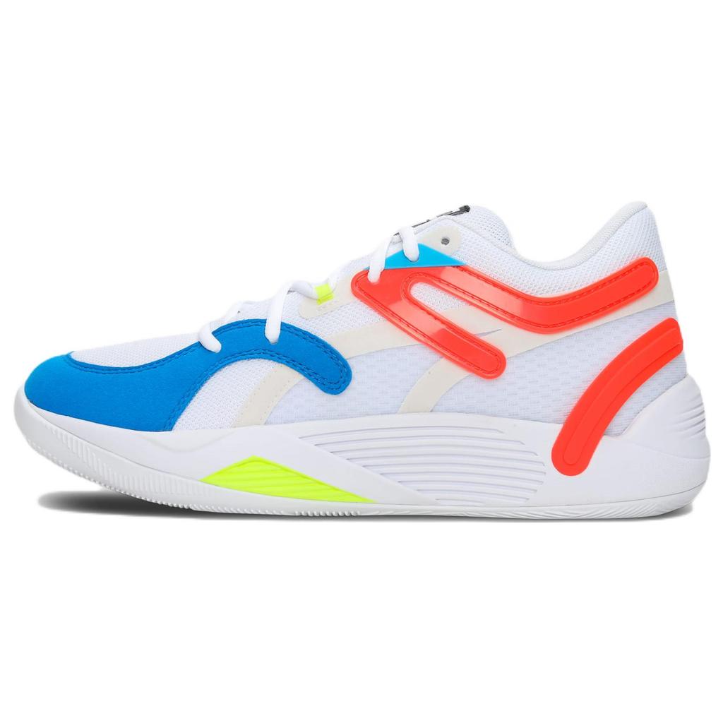 Puma TRC Blaze Court 'White Blue Cherry Tomato' (Unisex) White / Cherry Tomato Basketball Shoes 376582 01