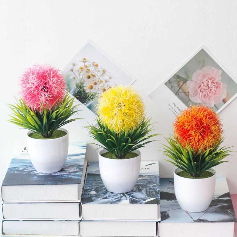 1Pc Artificial Green Plant Bonsai Simulation Plastic Pots Fake Leaf for DIY Home Party Decoration Hotel Garden Decor Fake Bonsai