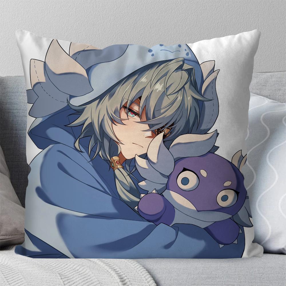 Anaxa Animated Game Honkai Star Rail Pillow Case Square Pillow Bedroom Sofa Leisure ComfortCar Living Room Home Decoration 40X40
