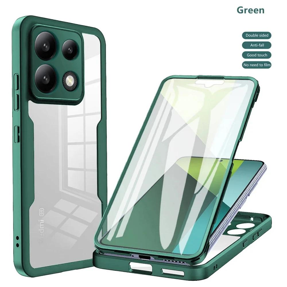 360 Full Cover for Xiaomi POCO X7 X8 M8 F7 X6 M6 F5 Pro X5 X4 GT X4 M4 5G C65 Double Protect Shield Cover Full Coverage Case