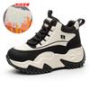 9906 leather high-top shoes new versatile spring and autumn platform sports casual black retro shoes