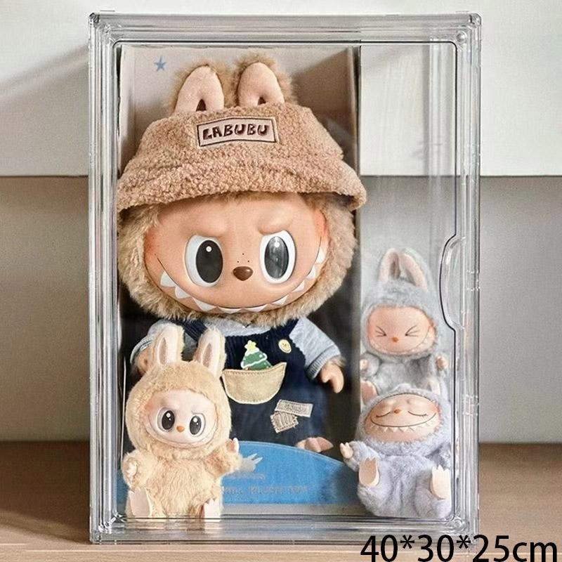 

Лабубу Лабубу Слепая коробка Магнитный ящик для хранения Виниловая кукла Пылезащитная витрина Куклы Bubble Mate Манипулятивные материалы Название продукта: Ящик для демонстрации кукол 40x30x25CM
