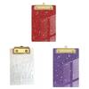 Sparkle Acrylic File Folder Clips With Metal Pressure Clamp For Office And Gift Use