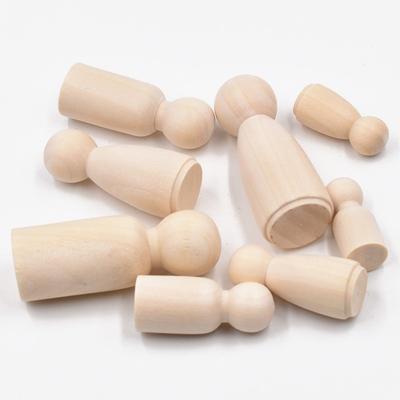 2 Stück/5 Stück Männliche/Weibliche Puppe Naturholz Umweltfreundlich 35mm 43mm 55mm 65mm 75mm 90mm 120mm für DIY Basteln Holzarbeiten Schmuckherstellungszubehör