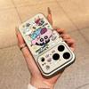 Shin-chan Full Coverage Compatible Apple Phone Case for 17 ProMax, Silver Frame, Corning Shell, Large Window, Personalized Design.