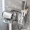 Punch Free Hair Dryer Rack Transparent Hair Tool Storage Rack New Bathroom Accessories