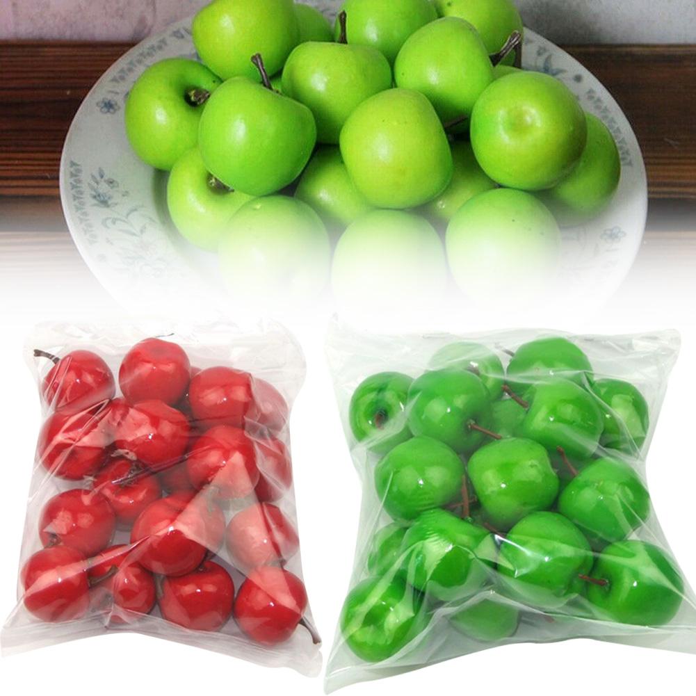 Green Simulation Fruit Plastic Play Toys Props Red Simulation Fruit 3.5cm X 3cm