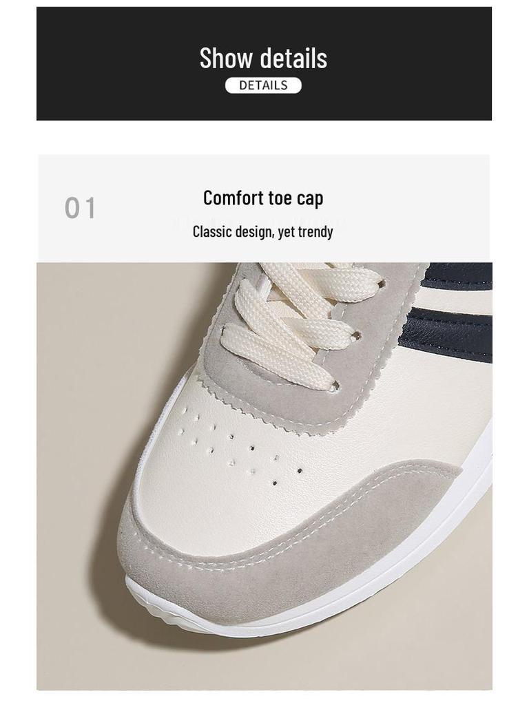 Plus-Size Casual Lace-Up Sneakers - Soft Sole, Versatile Spring & Summer Running Shoes