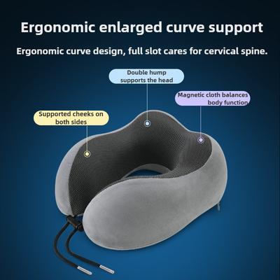 U-förmige Weichschaum-Nackenkissen Schlaf-Flugzeugkissen Halswirbel-Gesundheitsbettwäsche