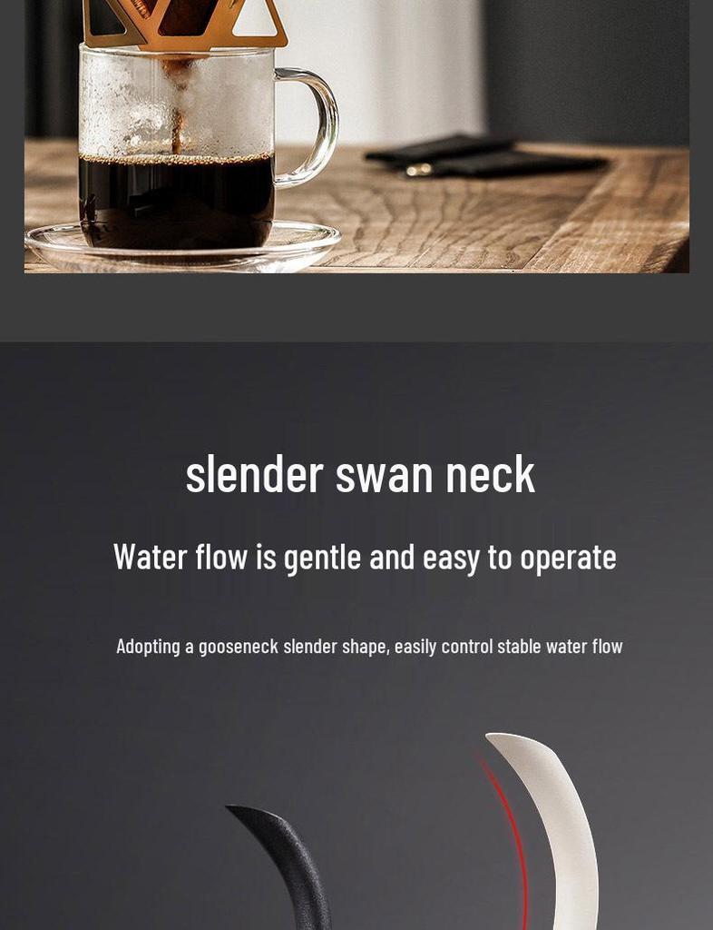 Stainless Steel Long Spout Pour-Over Coffee Kettle for Precise Drip Brewing