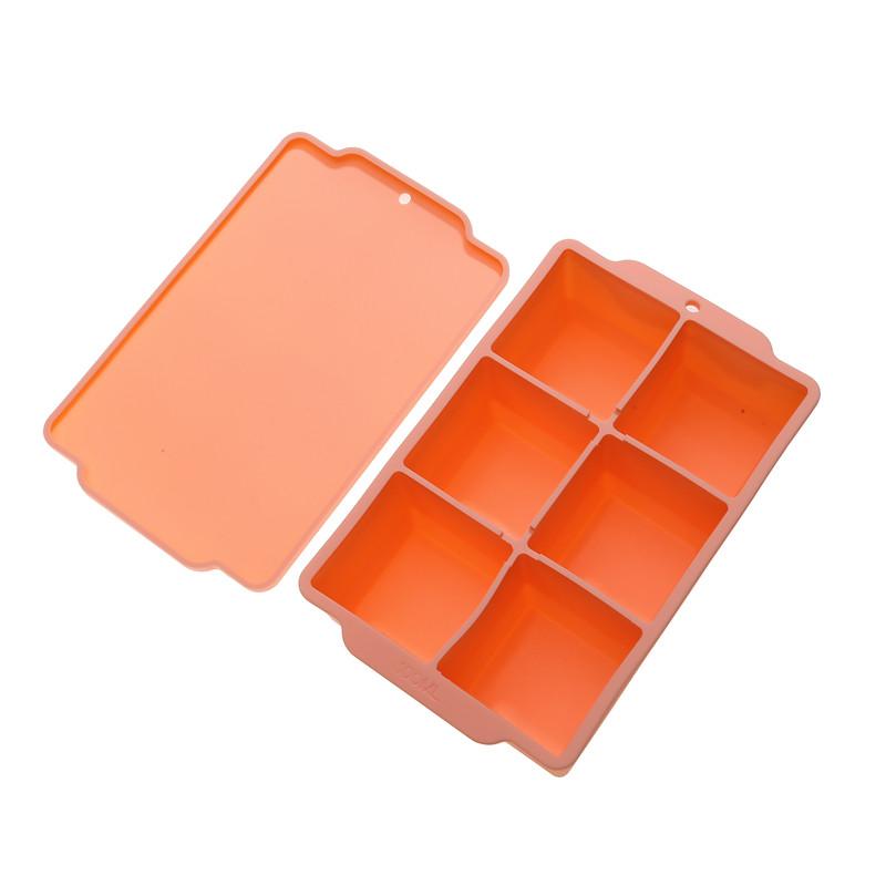 

6 сеток большой лоток для льда гигантский большой пищевой силиконовый кубик льда квадратный лоток форма DIY льдогенератор лоток для кубиков льда