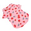 Hunde Sommerhemden Niedlicher Erdbeerdruck Umlegekragen Druckknopfdesign Atmungsaktive Hawaiianische Hundehemden für Frühling Sommer XL
