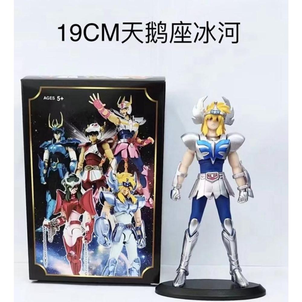19CM Anime Figure Phoenix Ikki Hyoga Seiya Shiryu Standing Armor Model Children's Toys PVC Box Desktop Collection Decoration