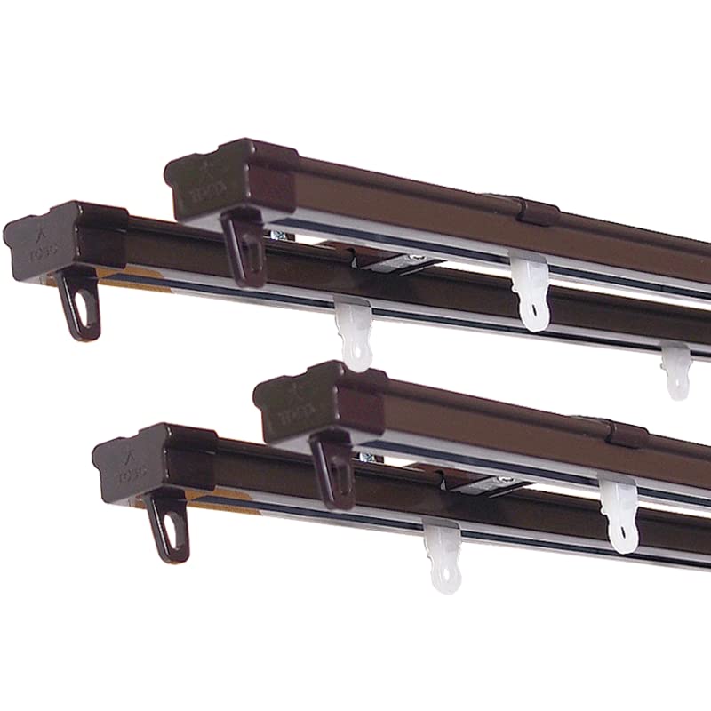 

TOSO Square Retractable Curtain for Curtains of Rail, Double, 1.2m-2.0m (Set 2) (Brown)