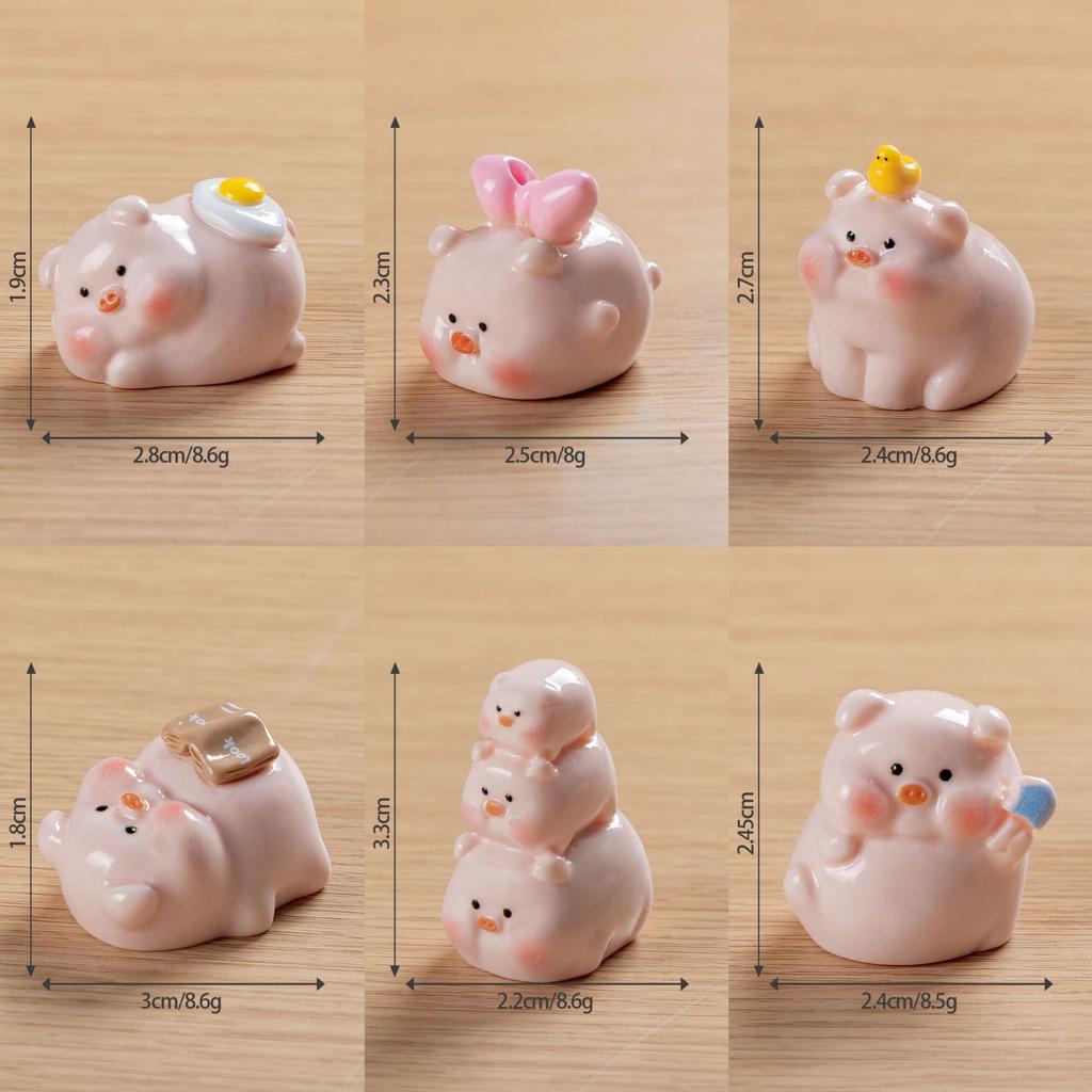Cute Mini Animal Car Decor Fun Animal Rearview Mirror Interior Pendant Cute Pig Home Decor