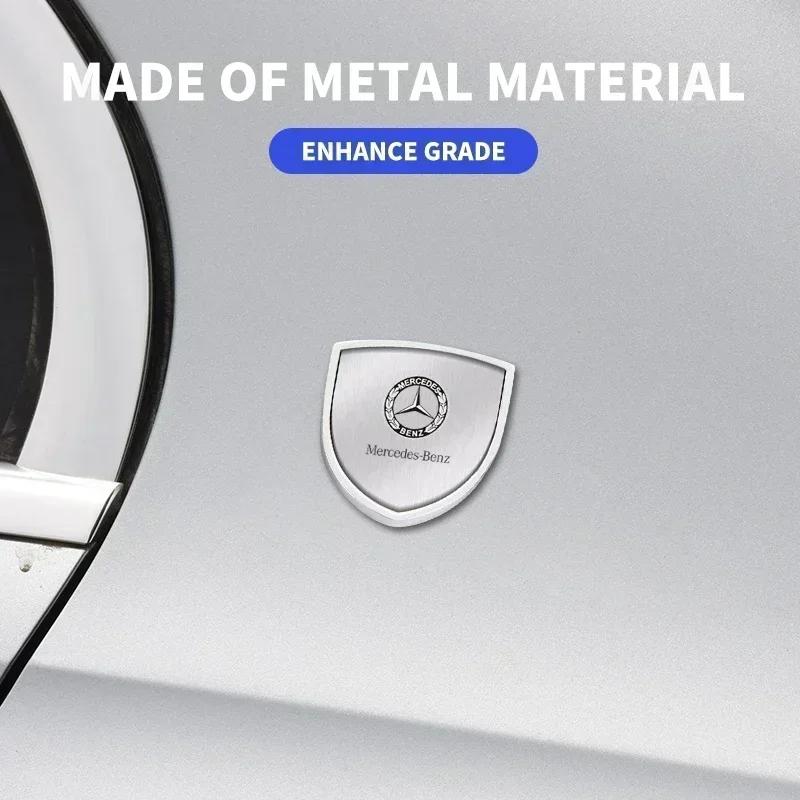 1/2pcs 3D Metal Car Body Fender Emblem Shield Stickers Decor Auto Accessories for Mercedes Benz W211 W204 W210 W203 CLA GLA VK1