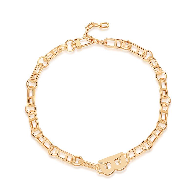 

Inspired Trendy Ins Letter Pendant Necklace For Women In Durable Titanium Material Steel золотий