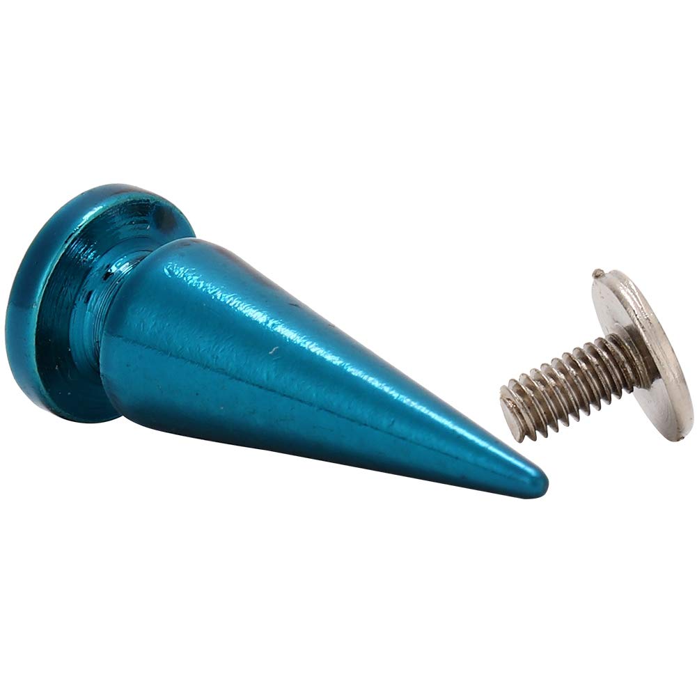 10 Set 10 * 26 mm Copper Rivet Metal Stud, with Metallic Screw Set, Cone Spikes Screwback Studs for DIY Leather Craft Bag Shoe/Leather