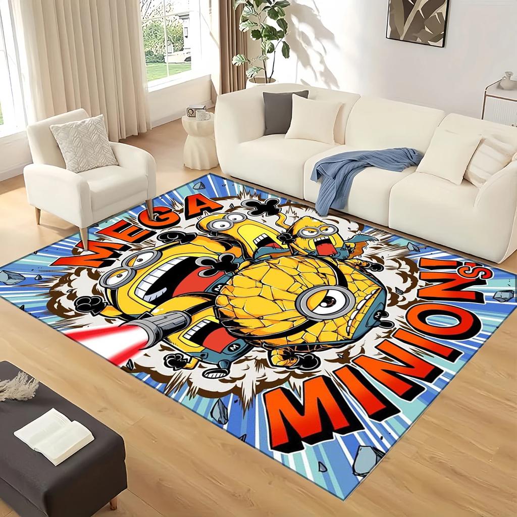 Minions Cartoon Carpet Rug for Living Room Bedroom Home Sofa Decoration,kids Play Non-slip Floor Mat Christmas Gift