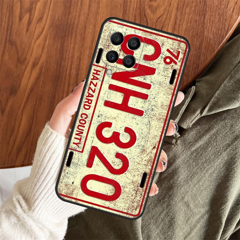 Retro License Plate Number Case For Samsung Galaxy M11 M21 M31 M35 M12 M13 M14 M15 M16 M36 M56 M53 M32 M52 M55 M34 M54