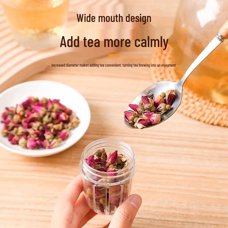 Flower Tea Infuser Ball and Strainer with Insulated Portable Cup