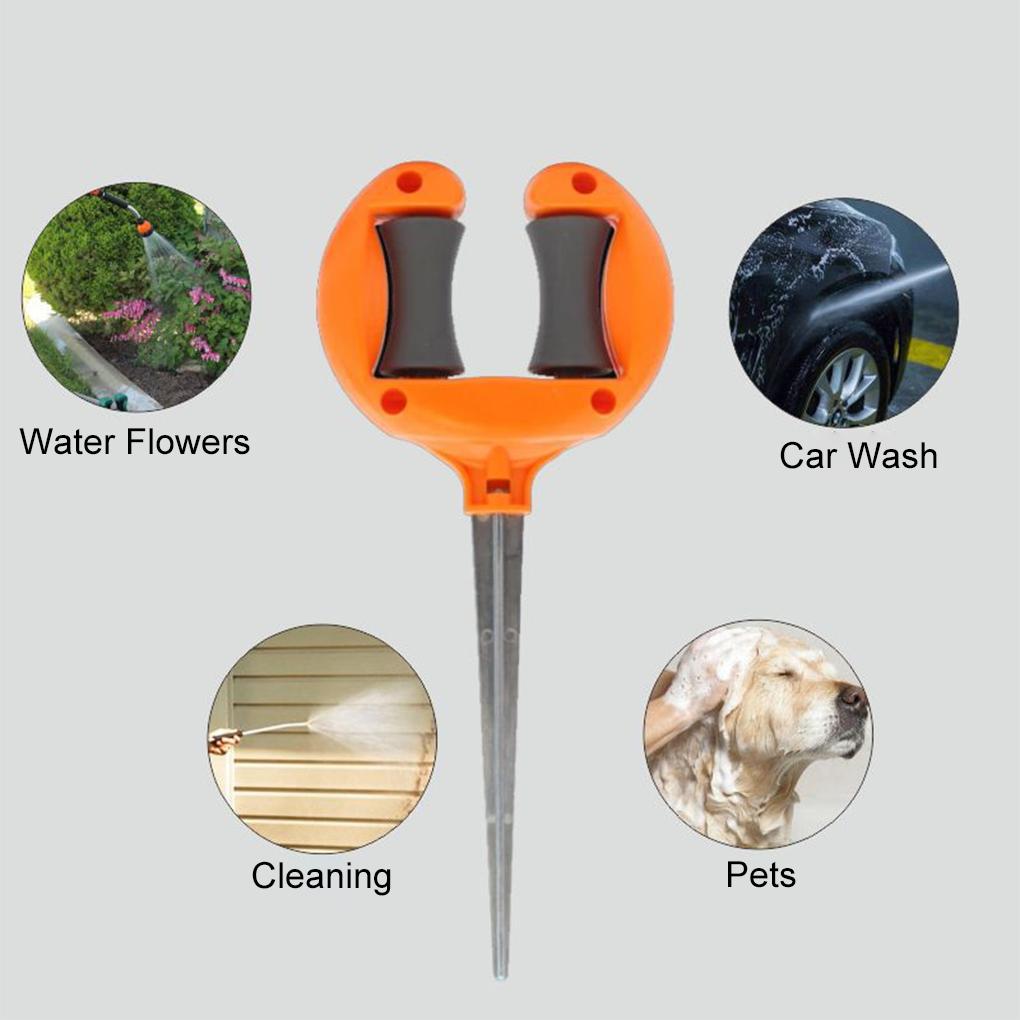 Garden Hose Guide Nail Water Pipe Positioning Holding Smooth Roller Pointed Head Outdoor Yard Irrigation Tool white Or Orange