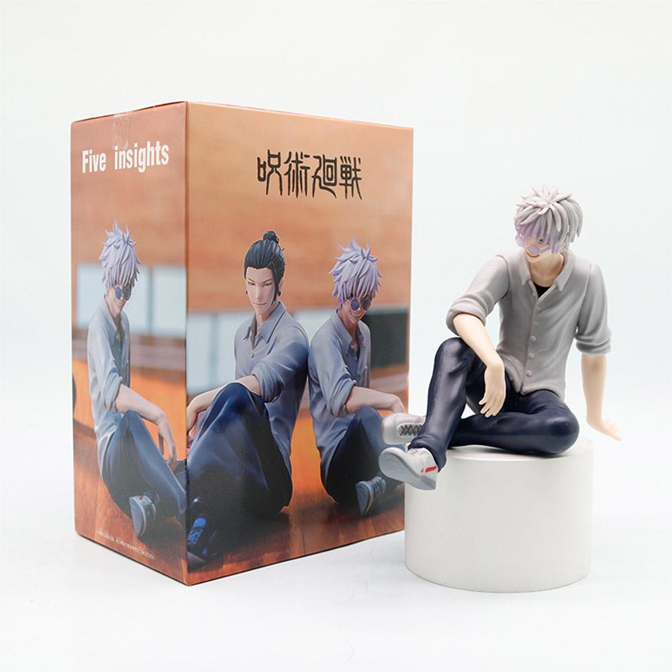In Stock New Arrival Jujutsu Kaisen Figurines Satoru Gojo Suguru Geto Sitting Pose PVC Collectible Models Perfect Gifts for Boys