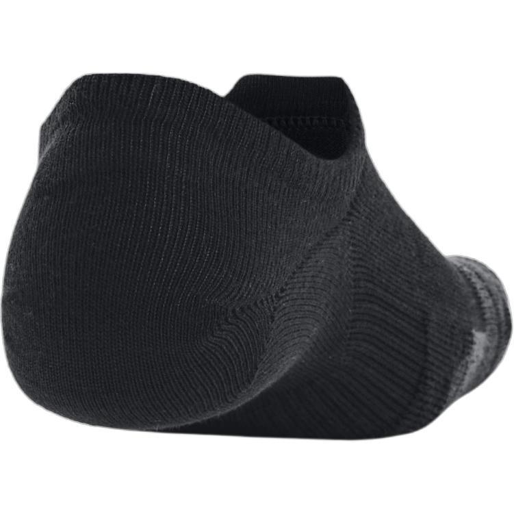 Under Armour Performance Tech No Show Socks Unisex 3 Pack Black 1379502-001