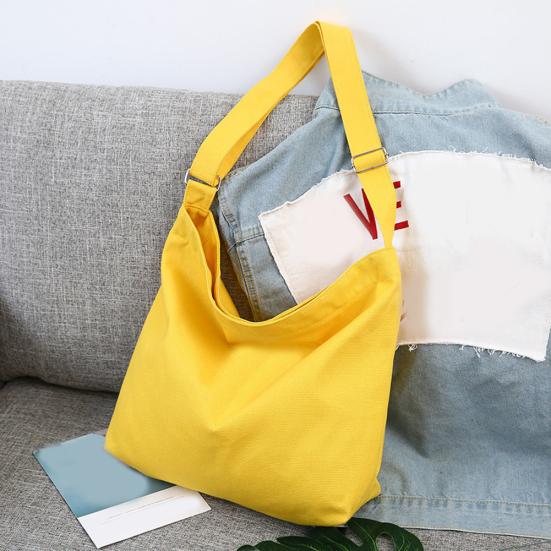 Damen Umhängetasche aus einfarbigem Segeltuch mit verstellbarem Riemen, Aufbewahrungstasche für Handtaschen