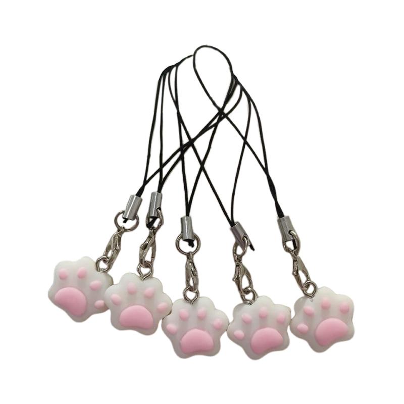 1 Pezzo Borsa Multifunzionale Portachiavi Decorativo Zampe di Gatto Carine Ciondolo a Forma di Telefono Chiavetta USB Accessorio per Zaino