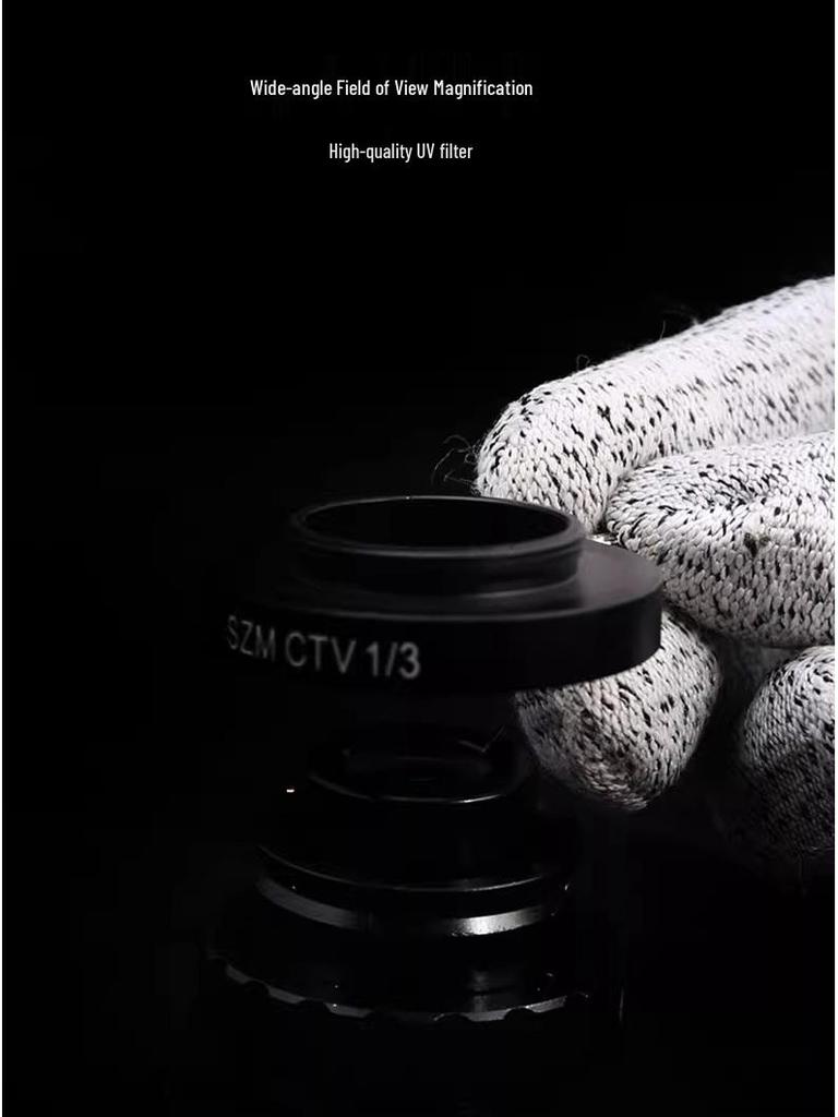 Wide-Angle Eyepiece Stereo Microscope with Reticle and Lens Adapter