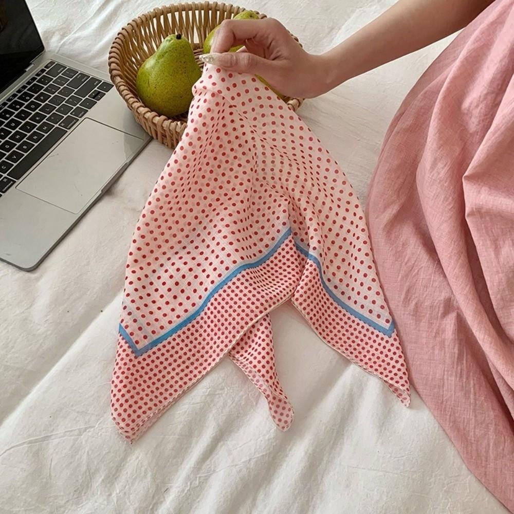 Fresh And Simple Women's Scarf Korean-style Artistic Headscarves Trendy Small Square Scarves