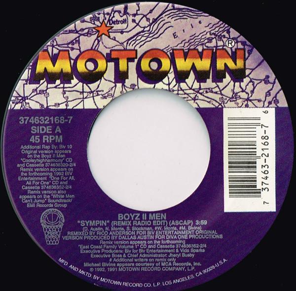

7inch Record BOYZ II MEN - Sympin / It s So Hard To Say Goodby 3746321687 Motown 1992 US Rap & Hip-Hop/R&B Used