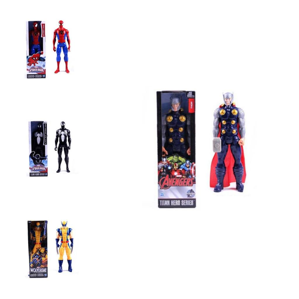 Avengers Alliance Iron Spider-man Black Gold Spider-man 12-inch Poseable Child Toy Doll Figure Handicraft