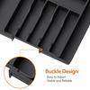 Upgraded Adjustable Plastic Cutlery Drawer Organizer Divided Storage Tray Space Saving Holder for Kitchen Knives Spoons Tableware