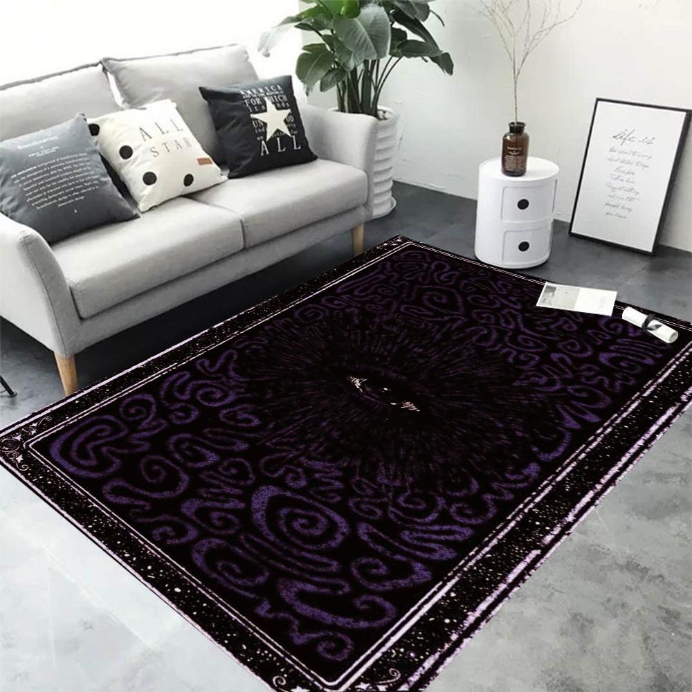 

Bohemian Evil Eye Nazar Amulet Area Rug Blue Boho Pattern for Living Room Bedroom Decor Non Slip Floor Mat Home Decoration 40X60CM